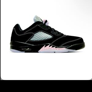 Kids Black and Pink Sneakers